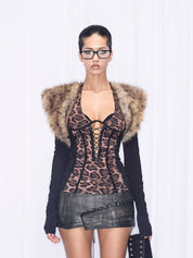 Chic Leopard Halter Neck Top - Dekayed