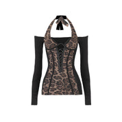 Chic Leopard Halter Neck Top - Dekayed
