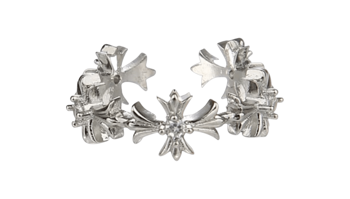 DIAMOND CROSS RING - Dekayed