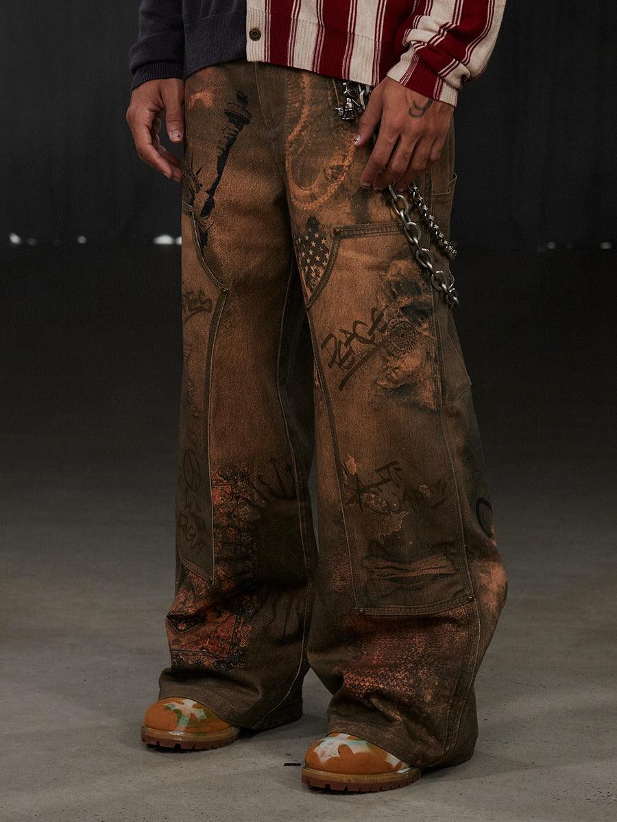 DND4DES "Deconstructed Logging" Denim Jeans - Dekayed