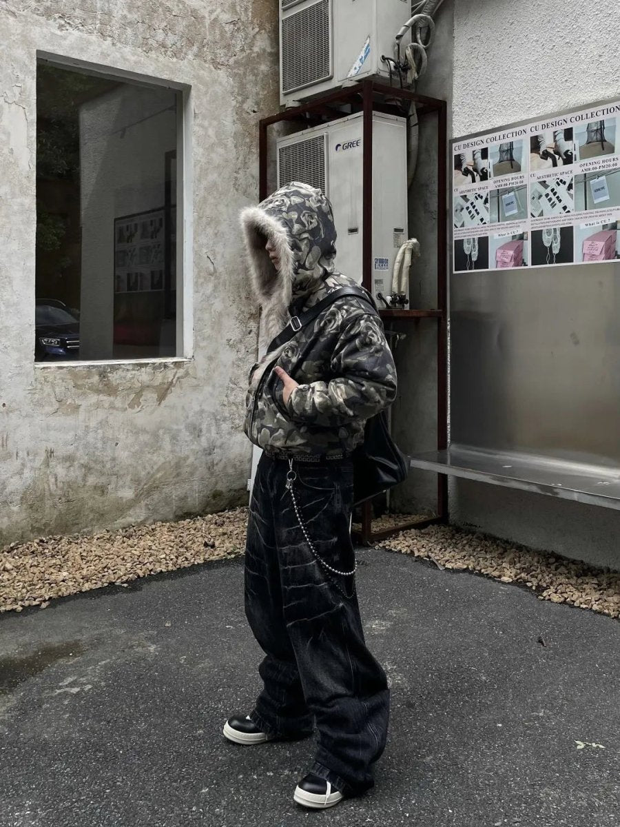 DND4DES Lighting Crease Washed Wide - Leg Jeans - Dekayed