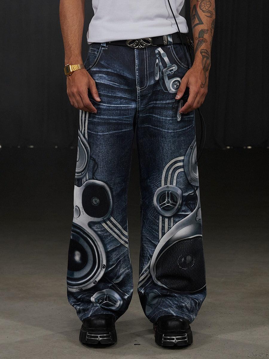 DND4DES "Python Music Festival" Flared Jeans - Dekayed