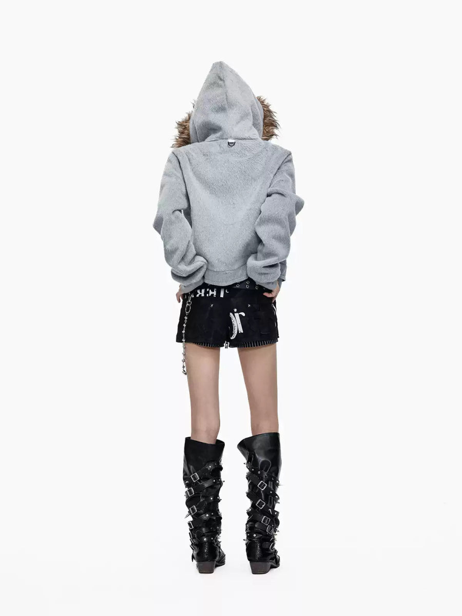 Exclusive Faux Fur Hooded Jacket - Dekayed