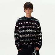 Fair Knitted Cardigan Jacquard Sweater - Dekayed