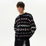 Fair Knitted Cardigan Jacquard Sweater - Dekayed