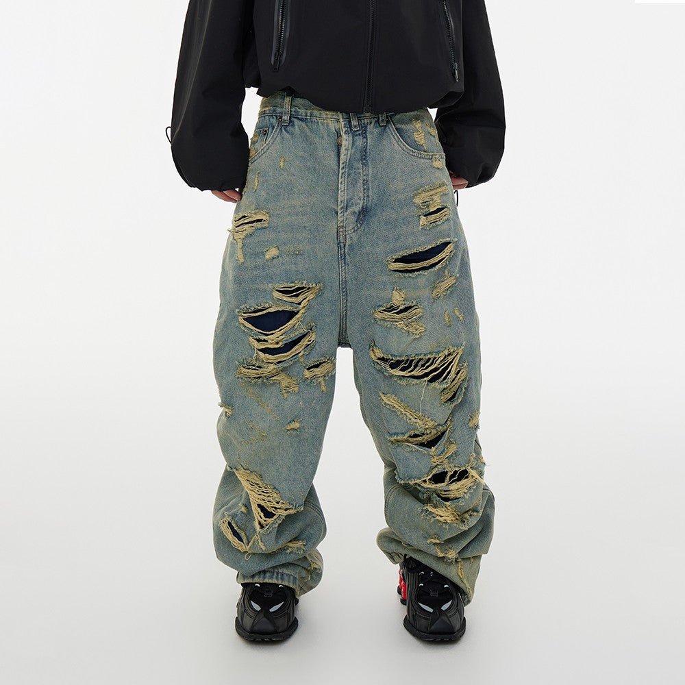 Fraystorm Baggy Denim Pants - Dekayed