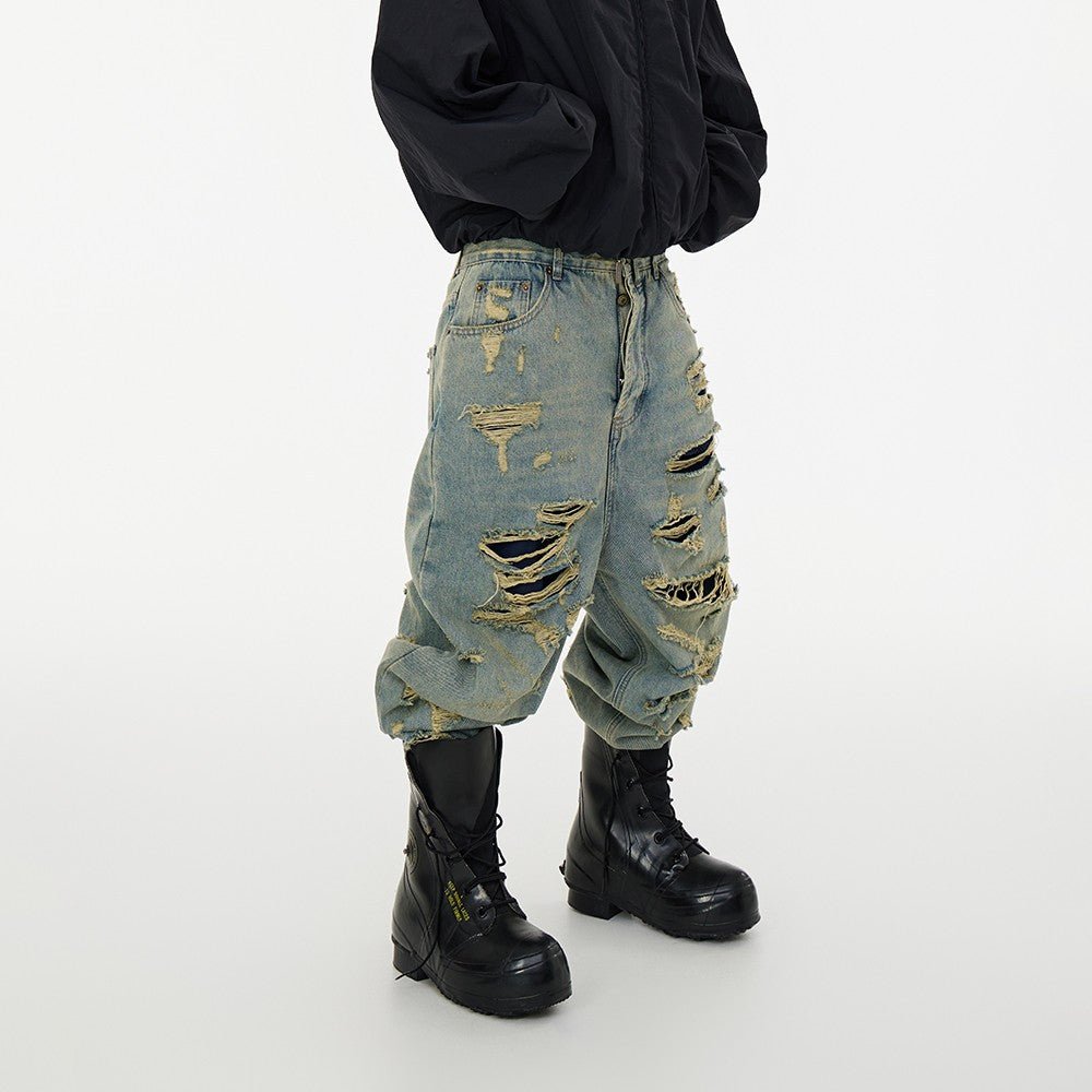 Fraystorm Baggy Denim Pants - Dekayed