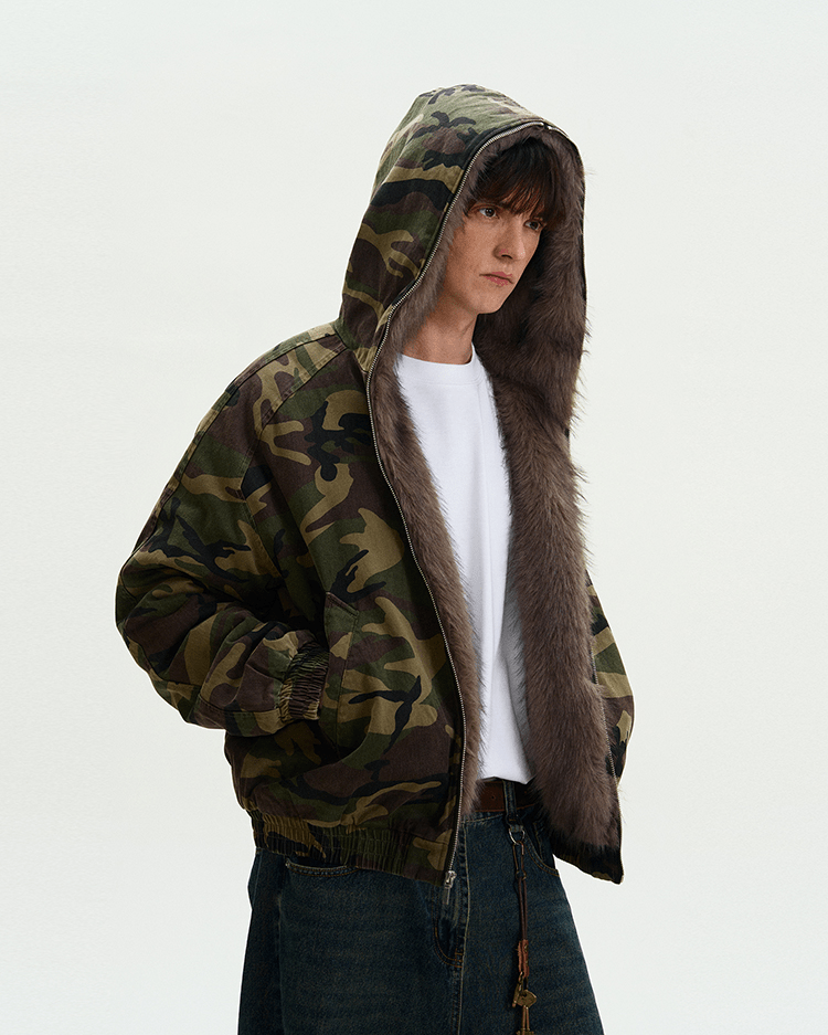 Fur Camouflage Jacket - Dekayed