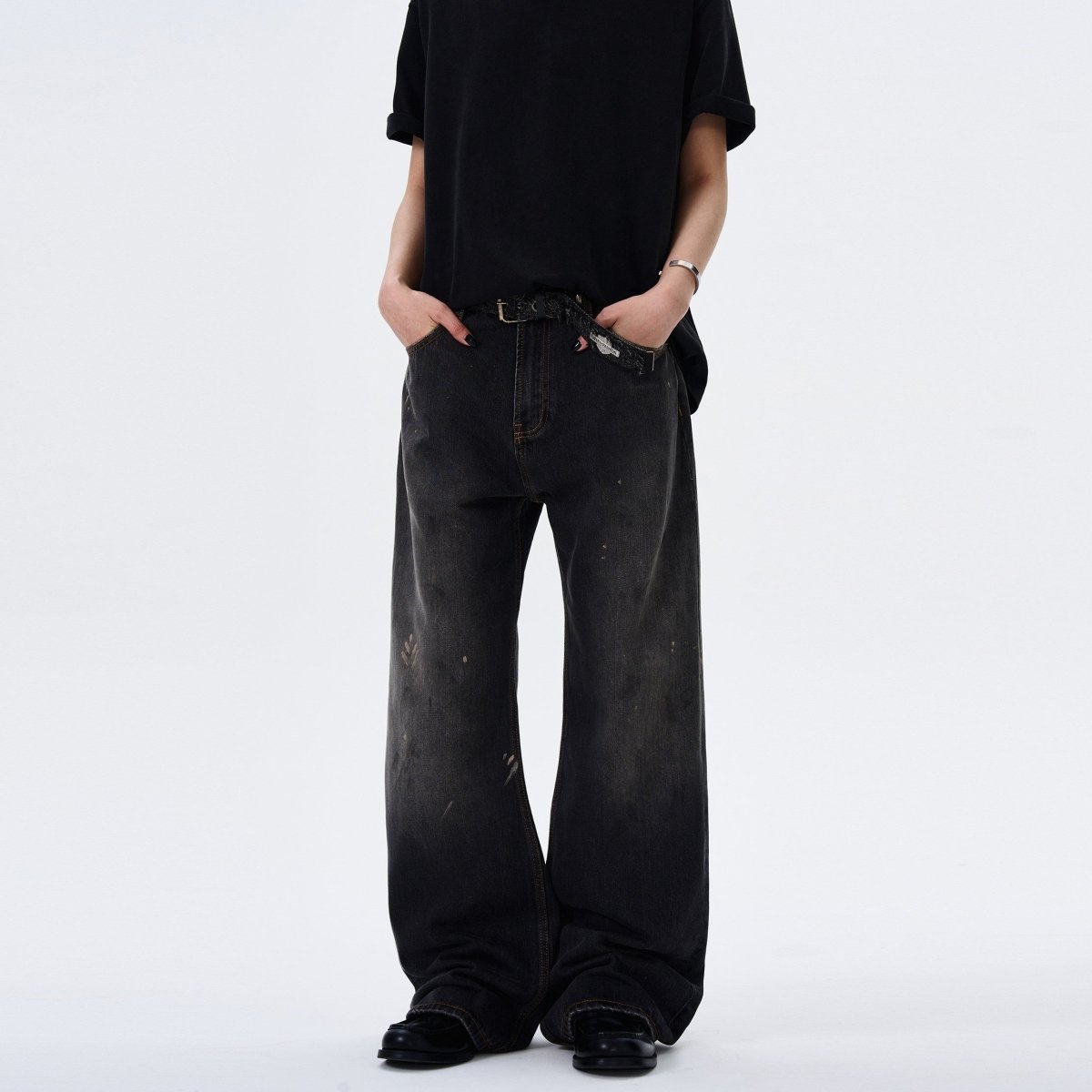 Inked Loose Straight Jeans - Dekayed