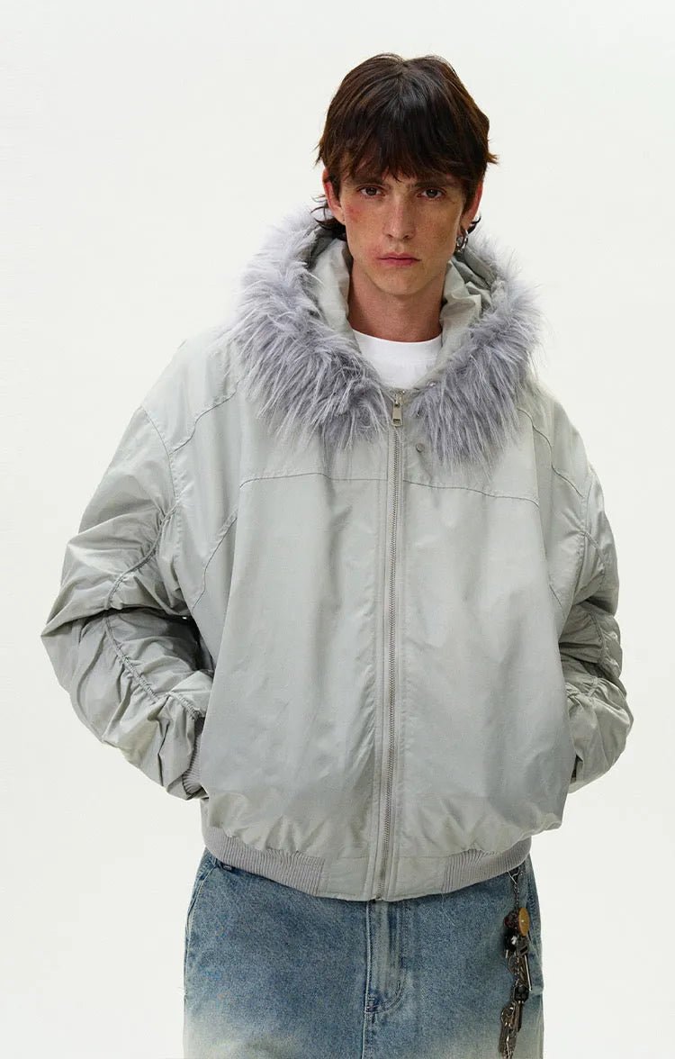 "Jet Black" Cotton Air force Designed Coat - Dekayed