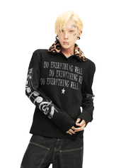 Leopard Fur Collar Long Sleeves - Dekayed