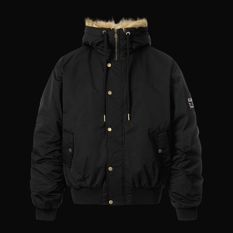 Leopard Fur Hooded Jacket - Dekayed