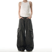 Leopard Print Wide Leg Pants - Dekayed