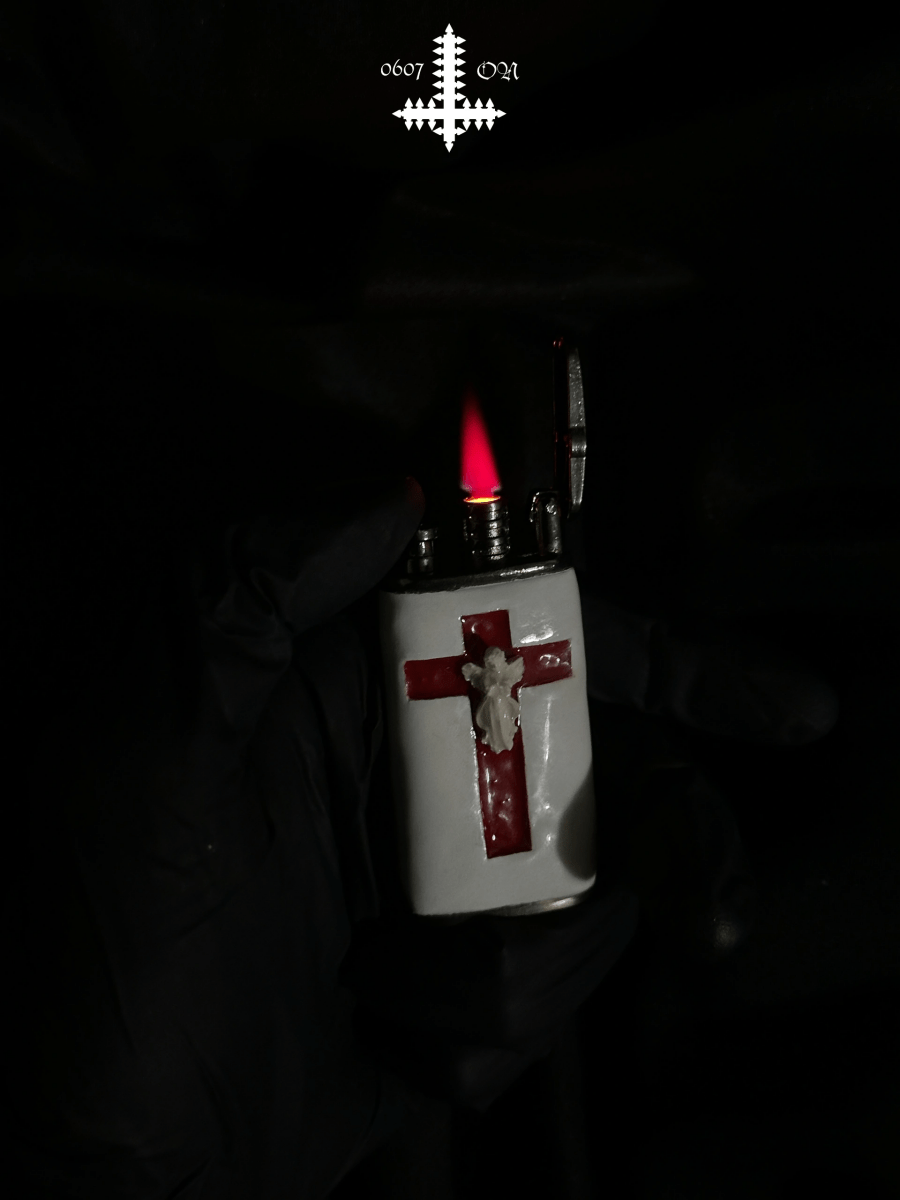Limited Edition Red Crossed Angel Lighters - Dekayed