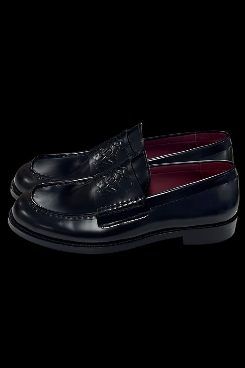 Midnight Leather Loafers - Dekayed