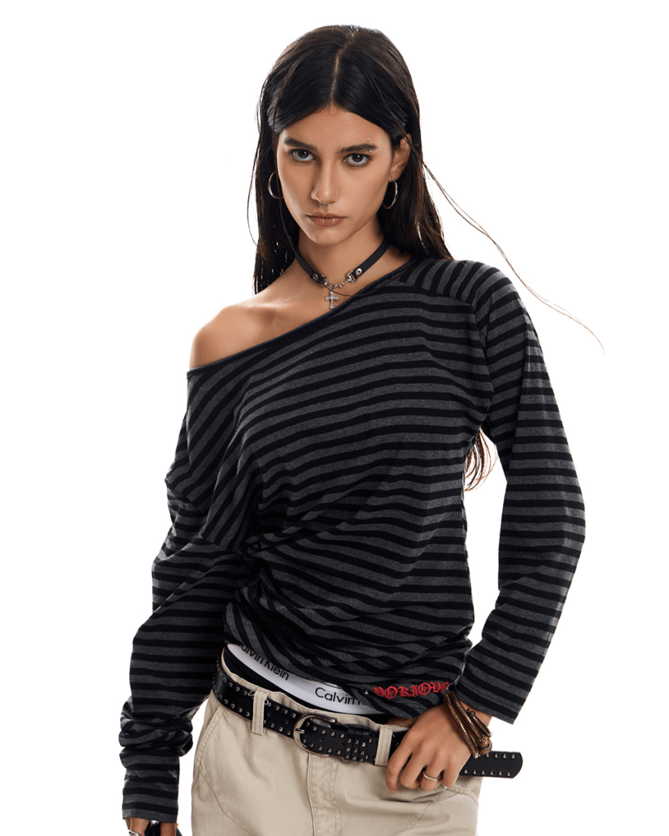 Midnight Stripes Graphic Tee - Dekayed