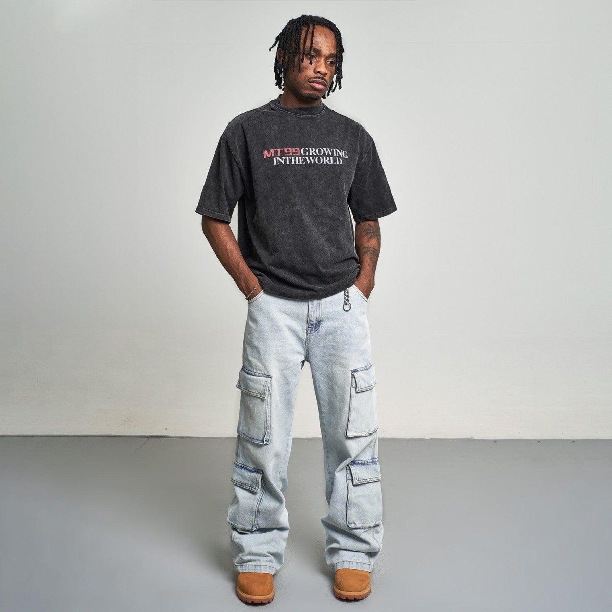 MT99 Glacier Workwear Cargo Jeans - Dekayed
