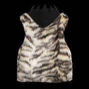 My Fantasy Series Tiger Spiked Crown Fur Vest - Dekayed