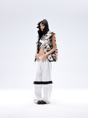 My Fantasy Series Tiger Spiked Crown Fur Vest - Dekayed