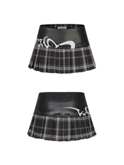 ONNASENSHI Leather Patchwork Miniskirt - Dekayed