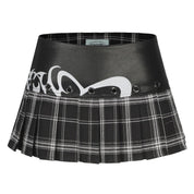 ONNASENSHI Leather Patchwork Miniskirt - Dekayed