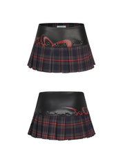ONNASENSHI Leather Patchwork Miniskirt - Dekayed