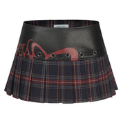 ONNASENSHI Leather Patchwork Miniskirt - Dekayed