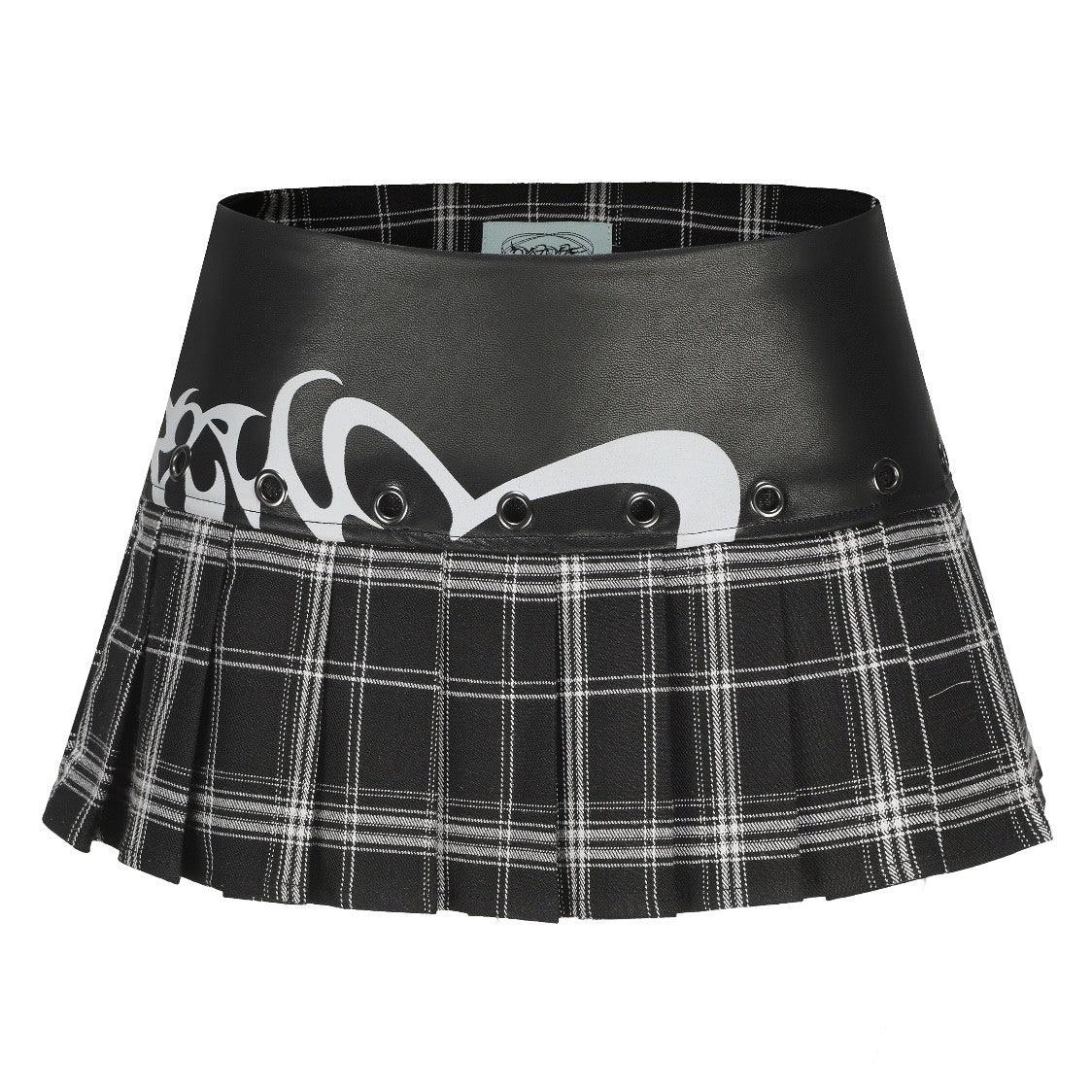 ONNASENSHI Leather Patchwork Miniskirt - Dekayed