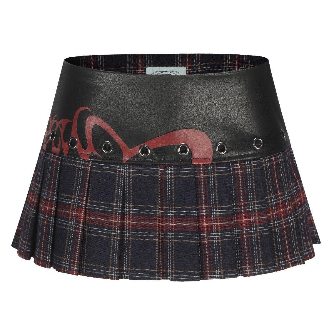 ONNASENSHI Leather Patchwork Miniskirt - Dekayed