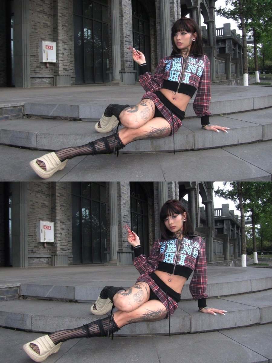 ONNASENSHI Plaid Suit - Dekayed