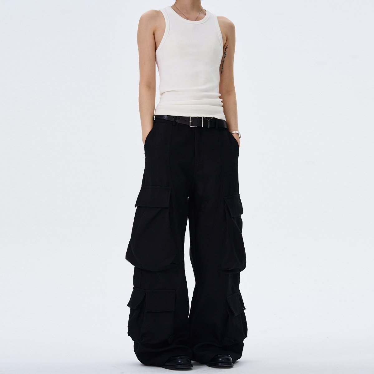 Retro Multi - Pocket Functional Baggy Pants - Dekayed