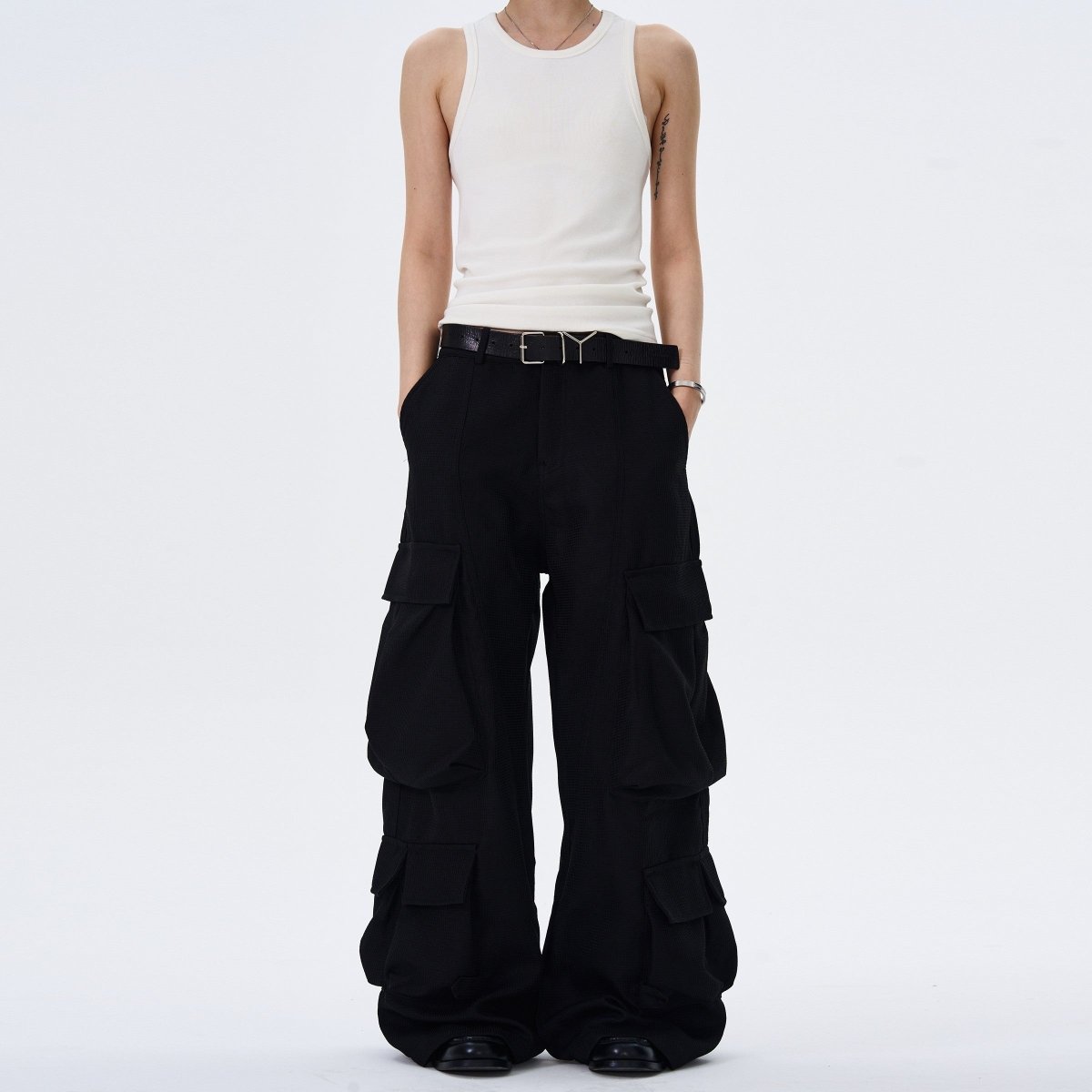 Retro Multi - Pocket Functional Baggy Pants - Dekayed