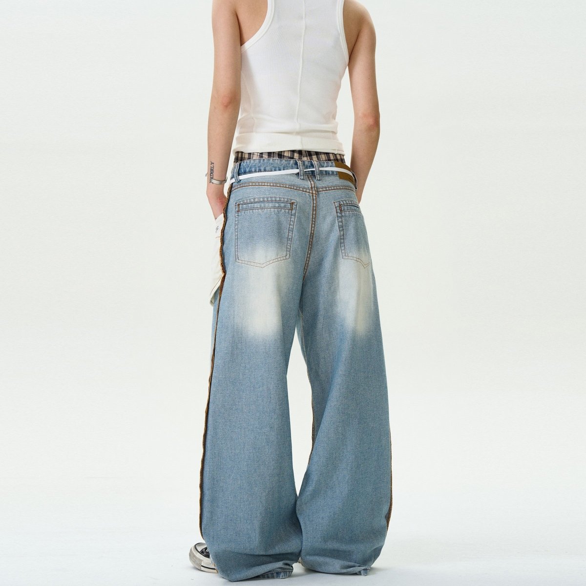 Reverse Design Loose Baggy Jeans - Dekayed