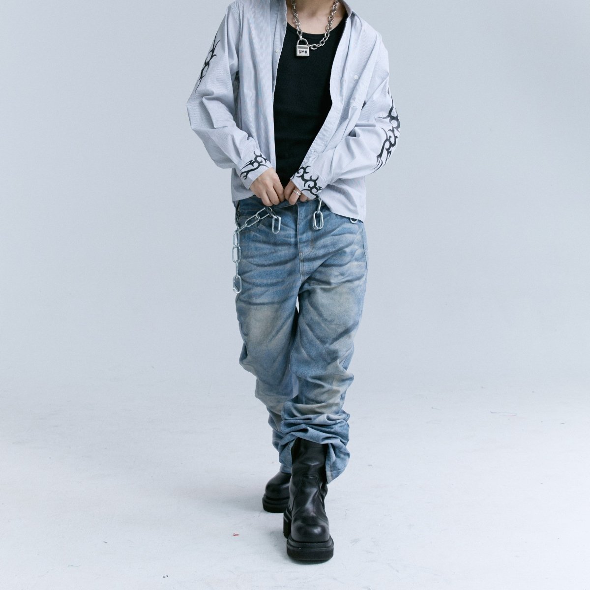 Ripple Forge Baggy Denim Jeans - Dekayed