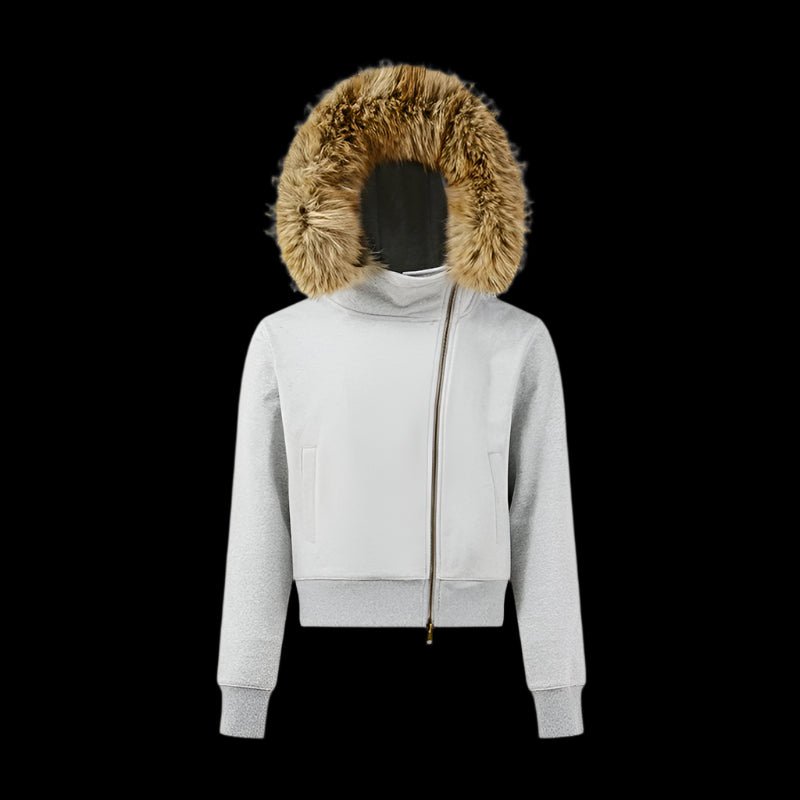 Side Zip Fur Hooded Jacket - Dekayed