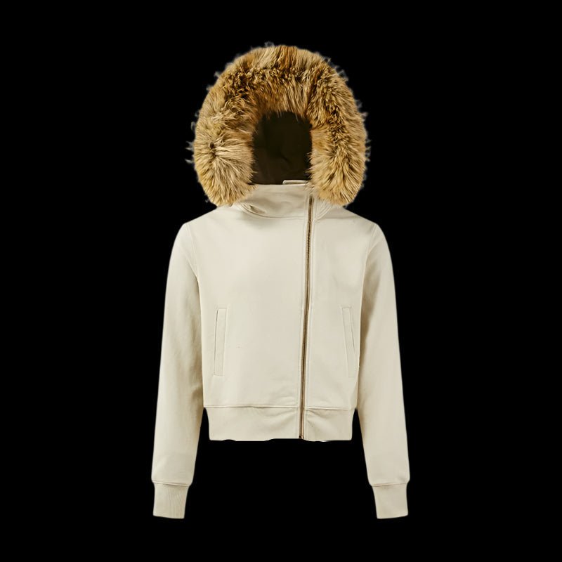 Side Zip Fur Hooded Jacket - Dekayed