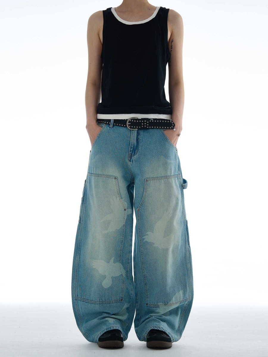 Skybound Baggy Denim Jeans - Dekayed