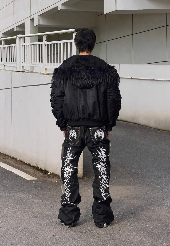 Toxic Baggy Embroidered Jeans - Dekayed