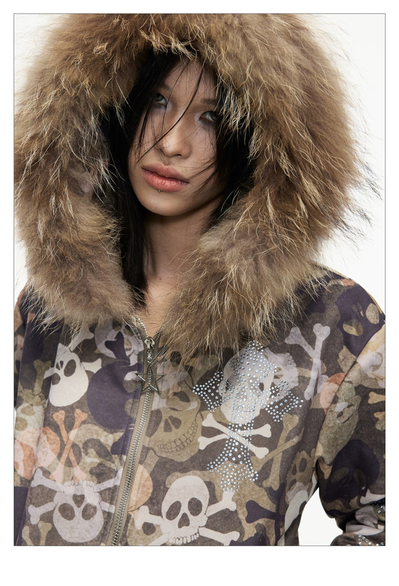 Toxic Digital Skull Camouflage Hoodie - Dekayed