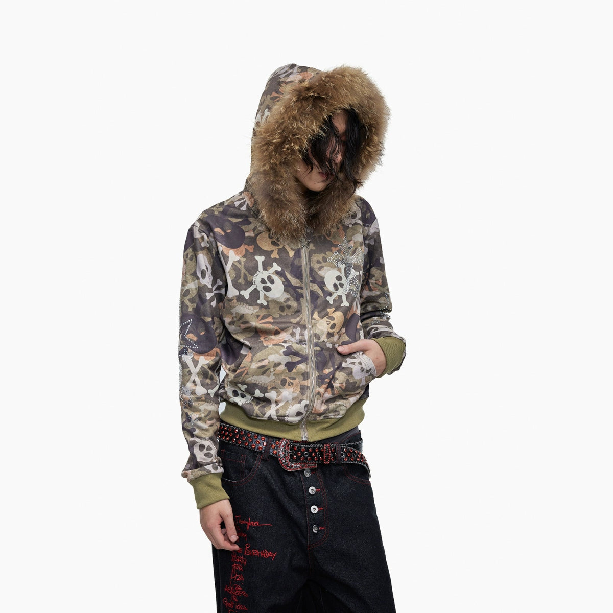 Toxic Digital Skull Camouflage Hoodie - Dekayed