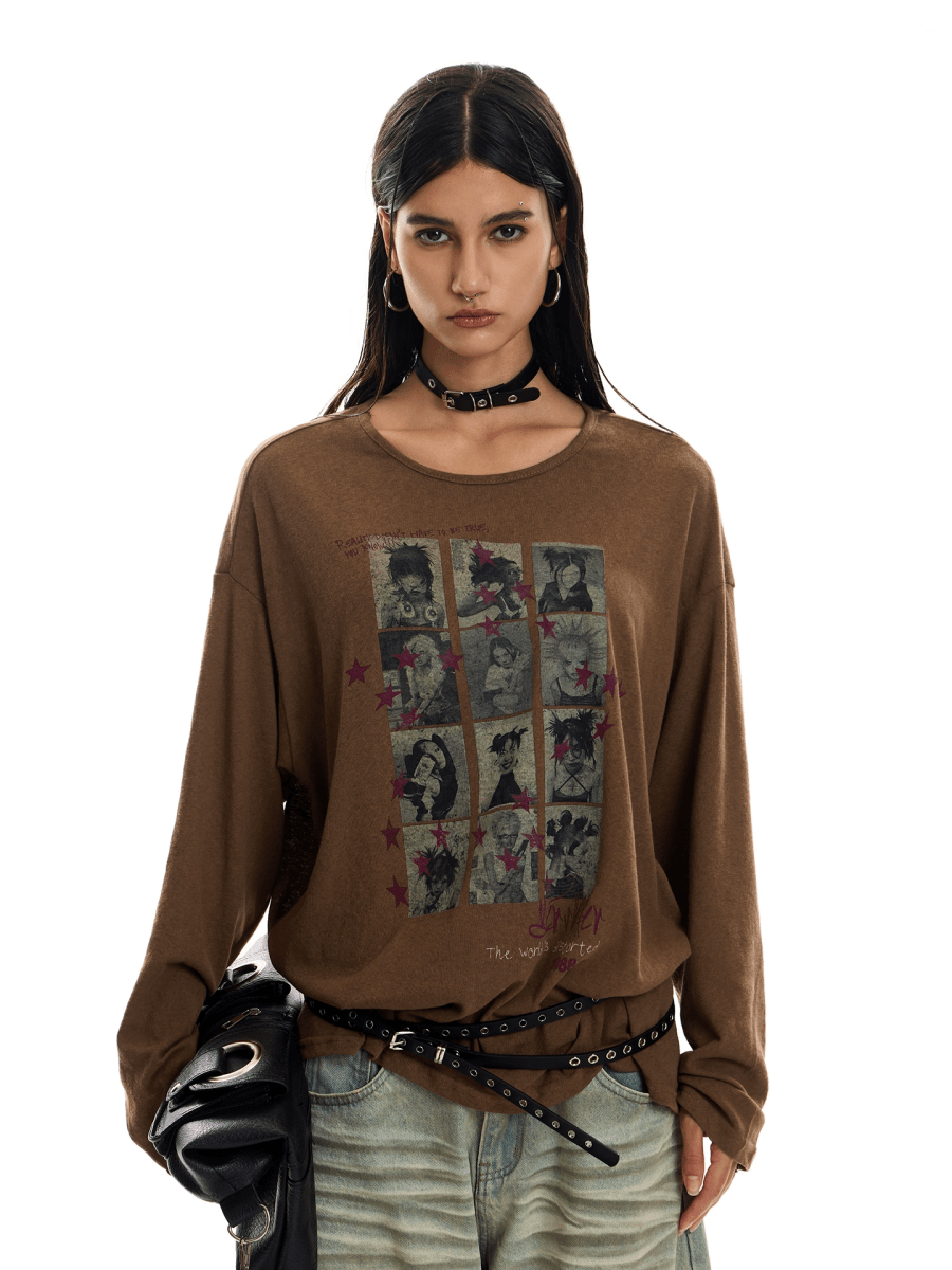 Vintage Grid Graffiti Tee - Dekayed