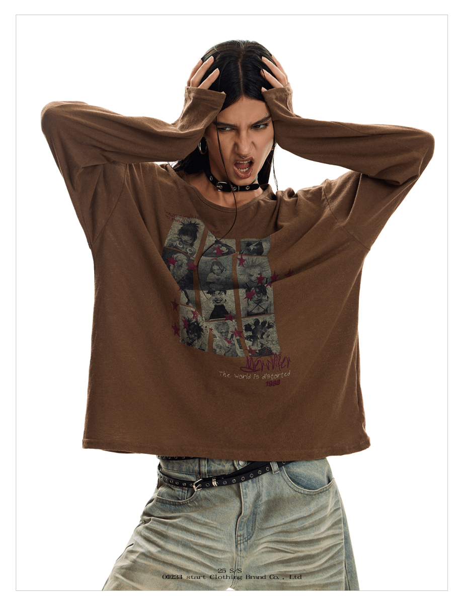 Vintage Grid Graffiti Tee - Dekayed