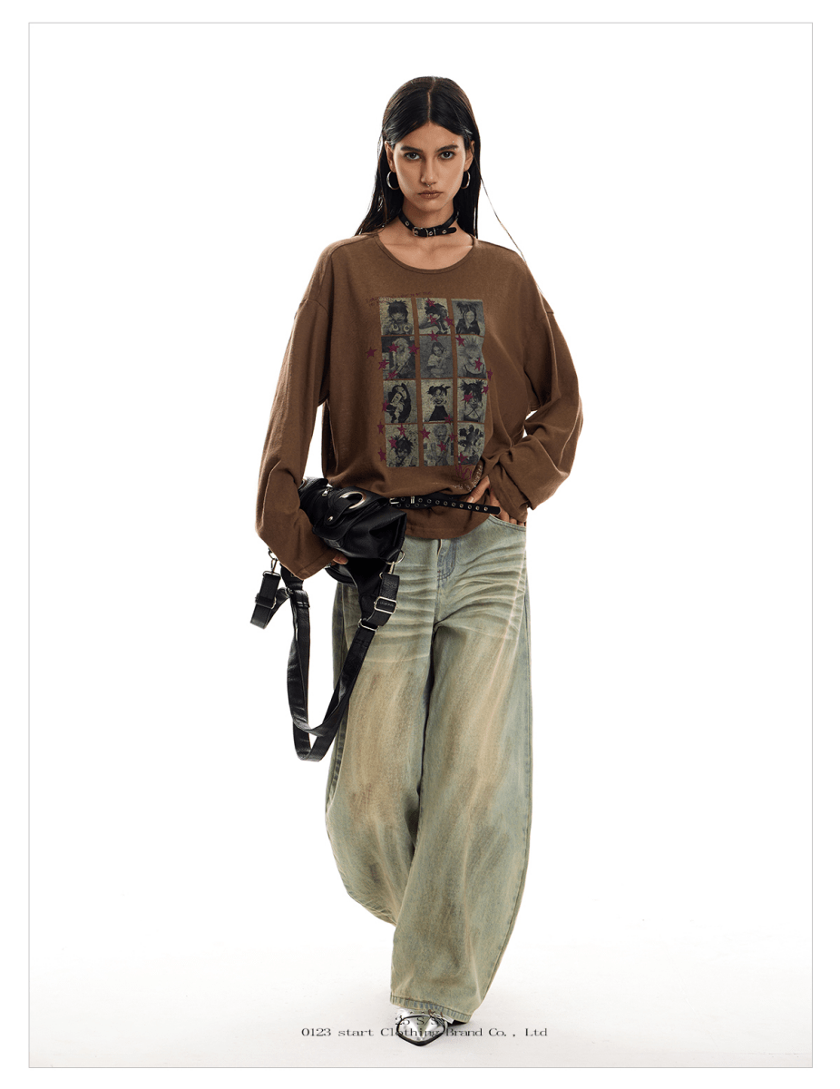 Vintage Grid Graffiti Tee - Dekayed