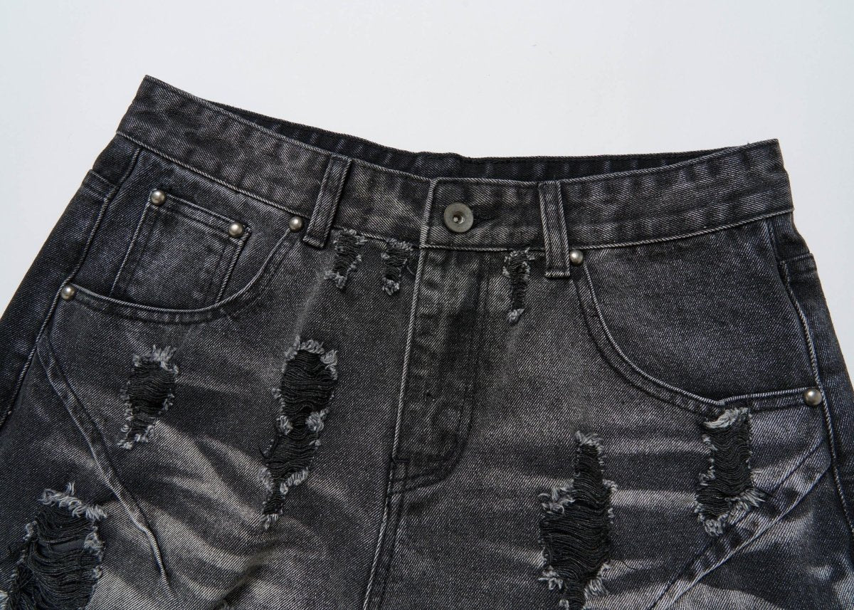 Vintage Washed Ripped Baggy Jeans - Dekayed