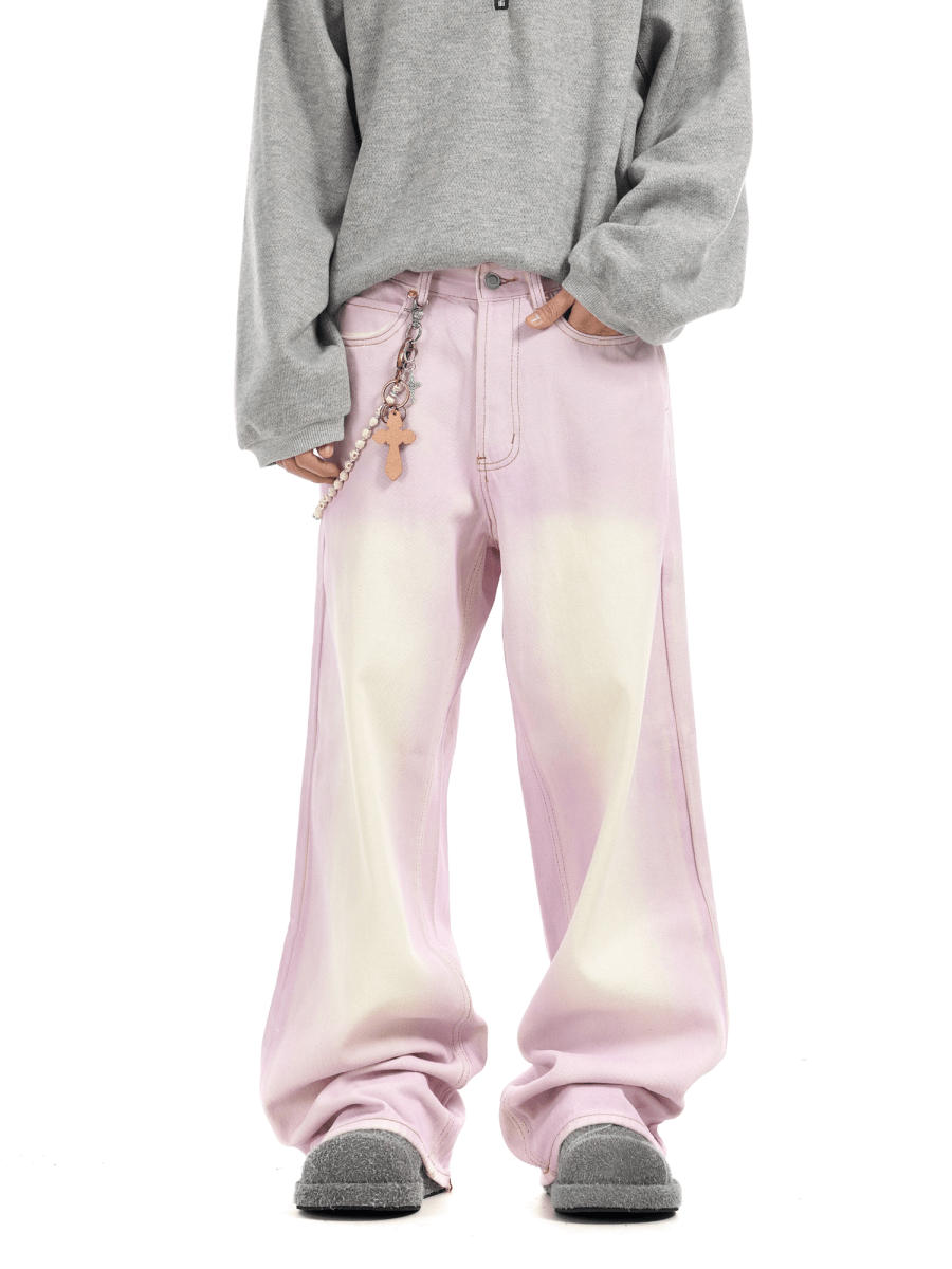 Washed Pink Wide Leg Pink - Dekayed