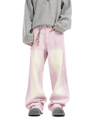 Washed Pink Wide Leg Pink - Dekayed
