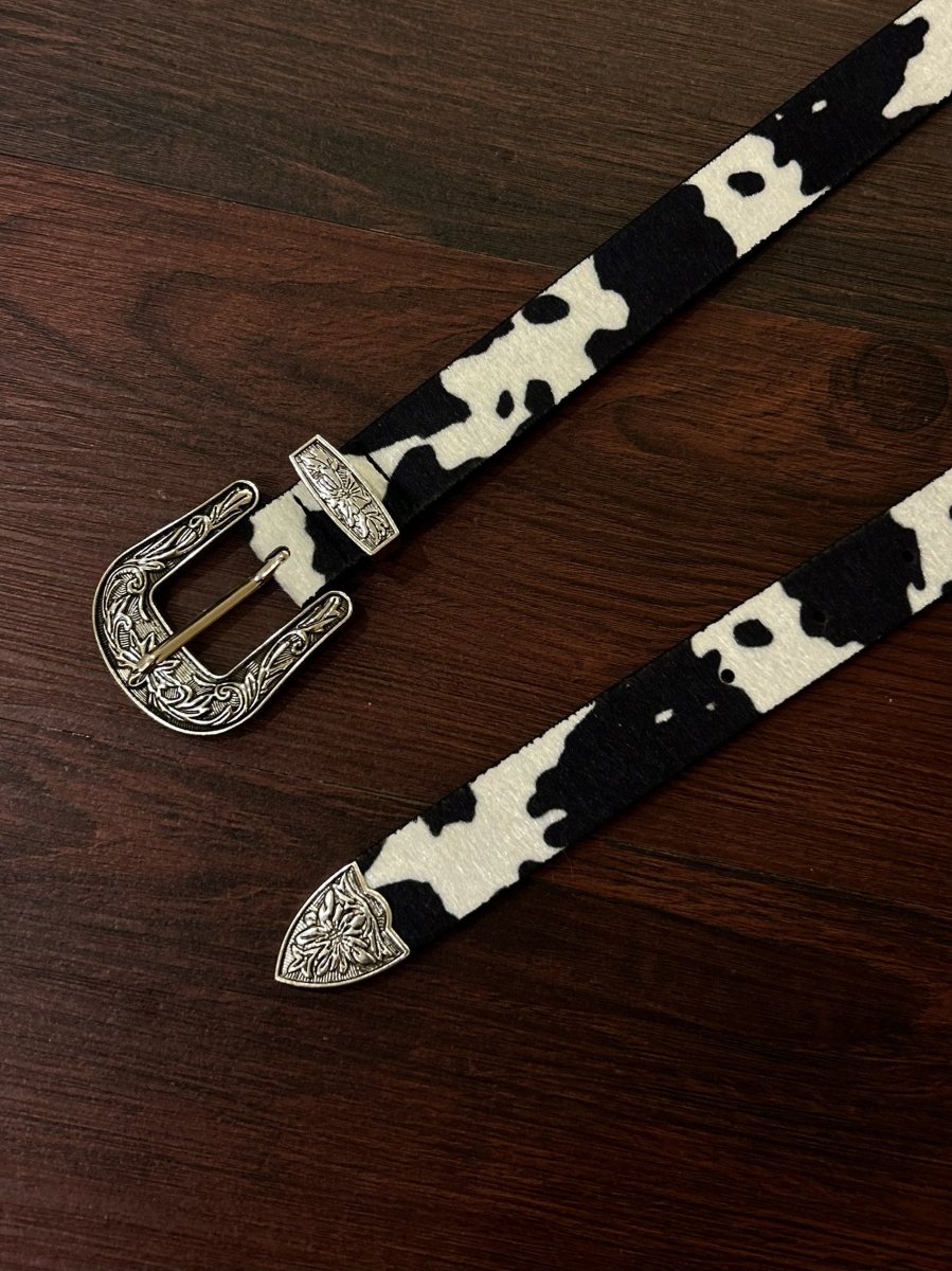 Western Drip Cowprint Classic Belt - Dekayed