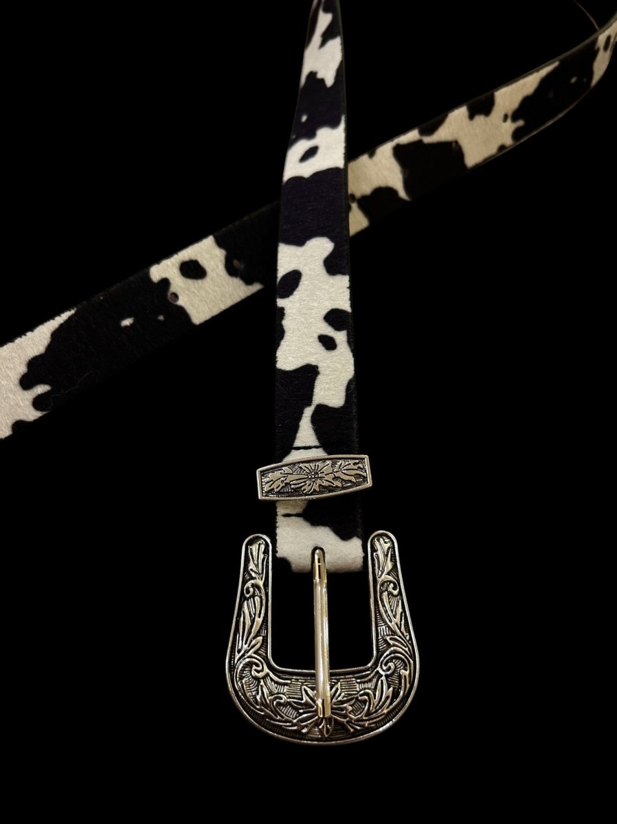 Western Drip Cowprint Classic Belt - Dekayed
