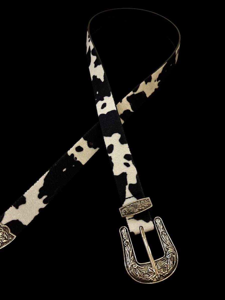 Western Drip Cowprint Classic Belt - Dekayed