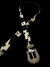 Western Drip Cowprint Classic Belt - Dekayed